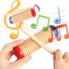 2020 Musical Instrument Rhythm Toy Wooden Guiro Music Toy for Baby Kid Child Early Educational Toys Tool Percussion with Mallet