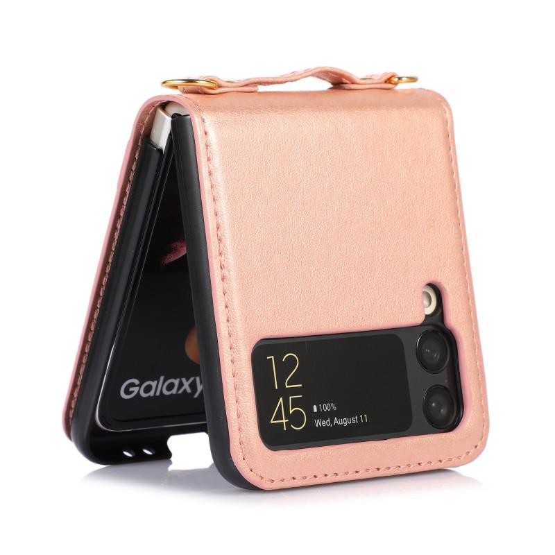 Crossbody Phone Case Galaxy Z Flip 7 5 4 3 Card Holder Cover TPU Protective