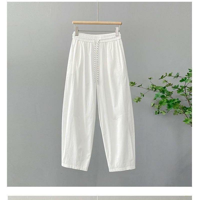 Women S High Waist Loose Fit Cropped Banana Pants