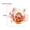 Chinese Year Ornaments Desk Night Light Lighted Artificial Potted Flower for Wedding
