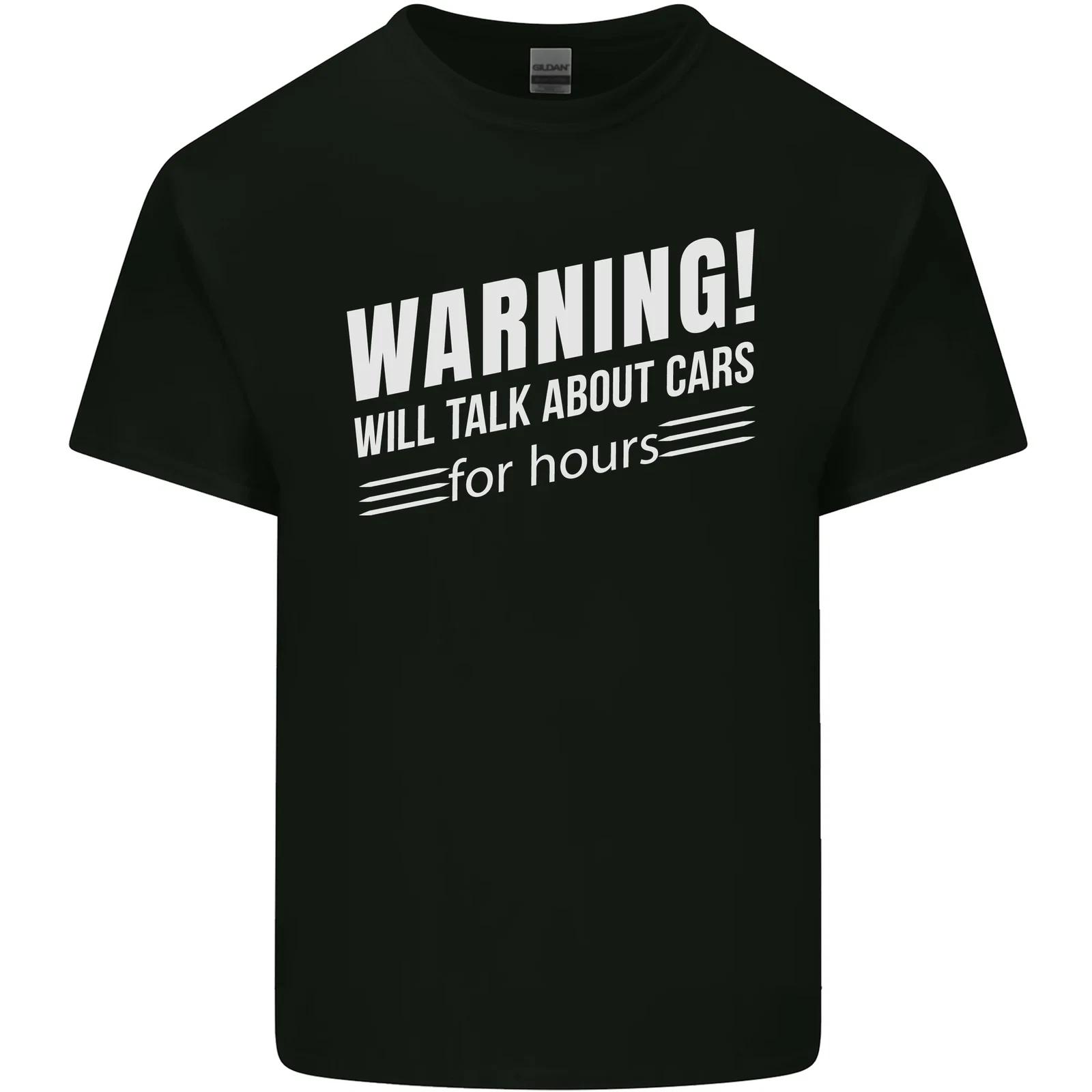 Warning Will Talk About Cars Funny Kids T-Shirt Childrens 3XL