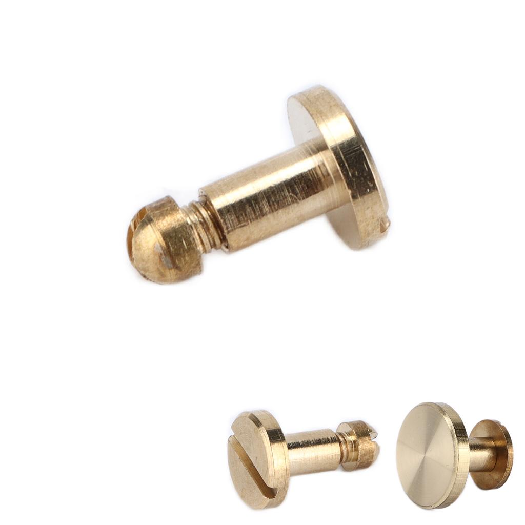 10 Sets Book Binding Screw Easily Binding Disassemble Sturdy DIY Ledger Rivets for Leather Crafts Le