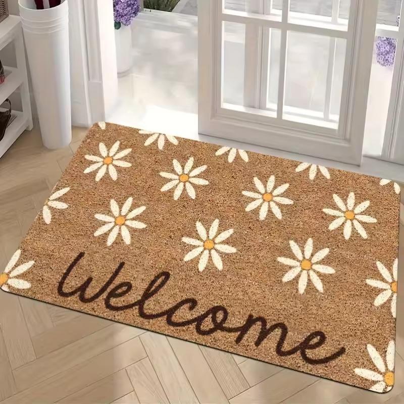 Red Love Welcome Doormat Kitchen Rug Bathroom Mat Washroom Floor Mat Carpet for Entrance Door Door Mat Funny Home Decoration