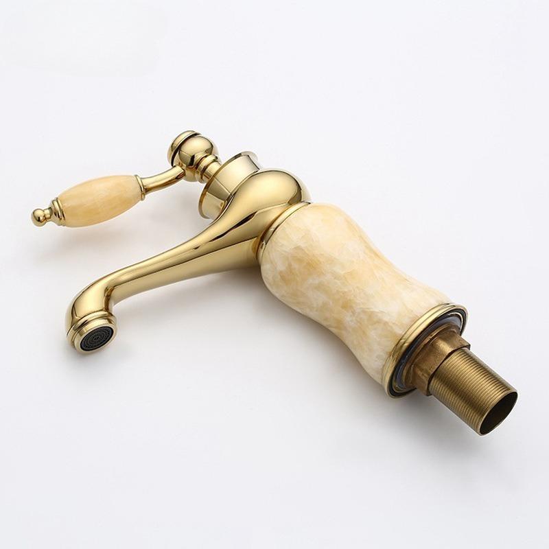 Bathroom Brass and Jade Basin faucet Bathroom Basin faucet Sink Mixer Tap Gold Sink Bath Basin xx