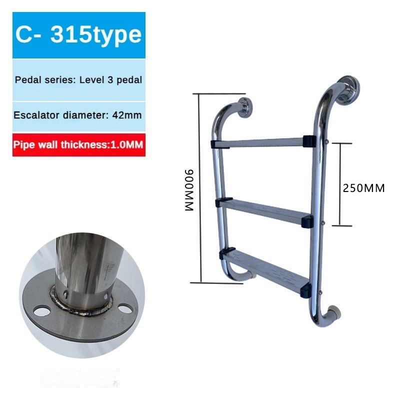 Thickened 304 Stainless Steel Swimming Pool Handrail Corrosion Resistant Ultra Strong Load-bearing Staircase