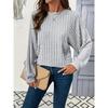 1pc Elegant Women'S Solid Color Casual Sweater Tee, Polyester Knit Fabric, Crew Neck, Sleeveless, Regular Length, for Spring/Fall Season