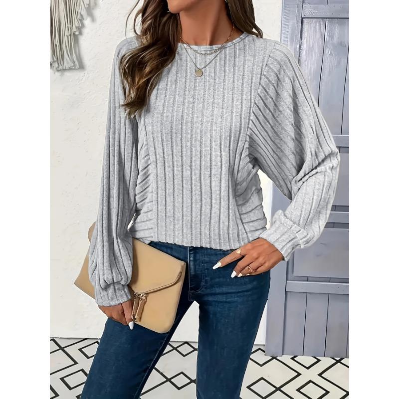 1pc Elegant Women'S Solid Color Casual Sweater Tee, Polyester Knit Fabric, Crew Neck, Sleeveless, Regular Length, for Spring/Fall Season