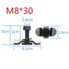 M8*30/M8*40/M8*60 L Track Threaded Stud Fittings L-Track Threaded Double Stud Lug Fitting Tie Down Used with L Track Rails 4Pack