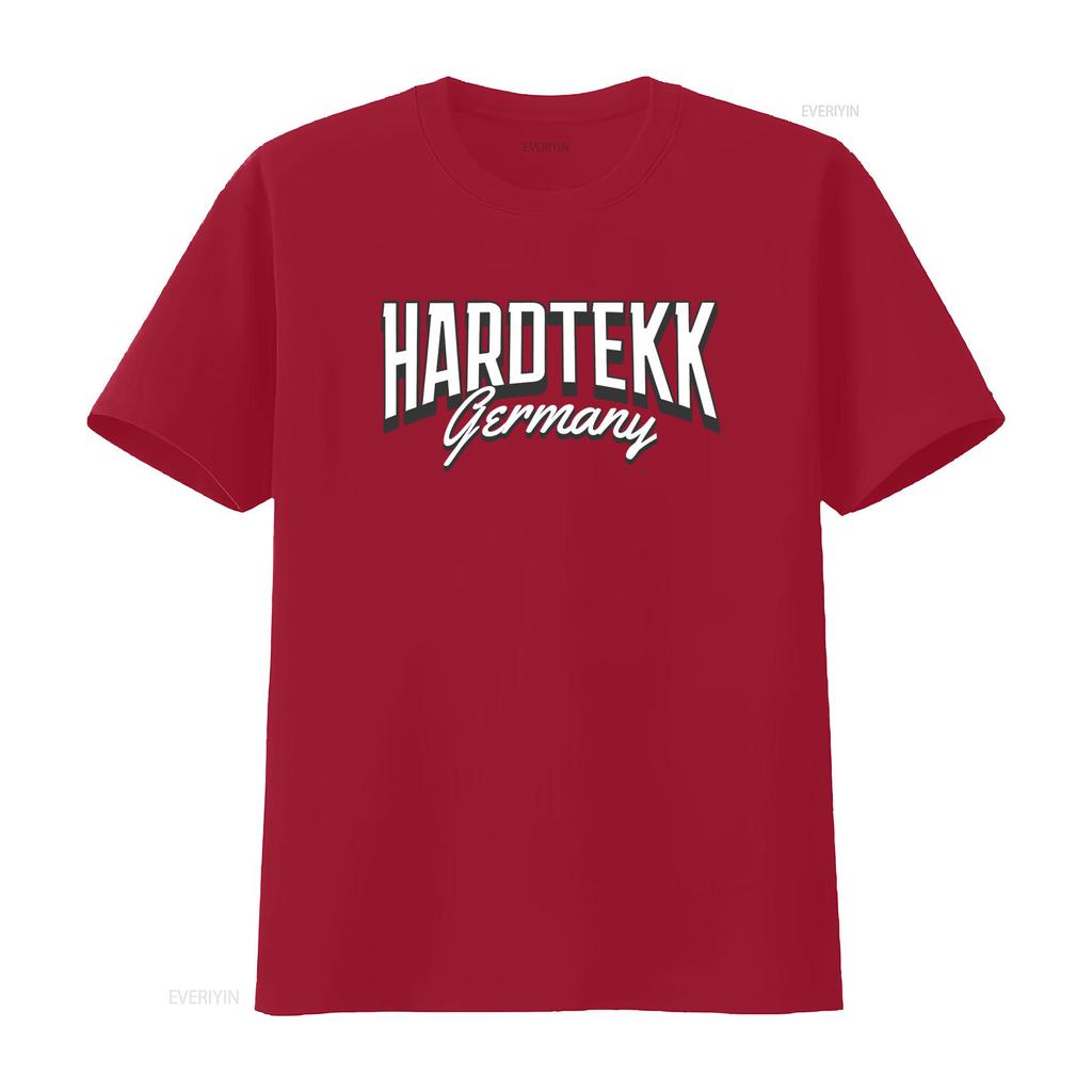 HARDTEKK Germany Techno Tekk Rave Fashion Streetwear Black T Shirt Stylish and Trendy for Lovers Vintage Washed Breathable