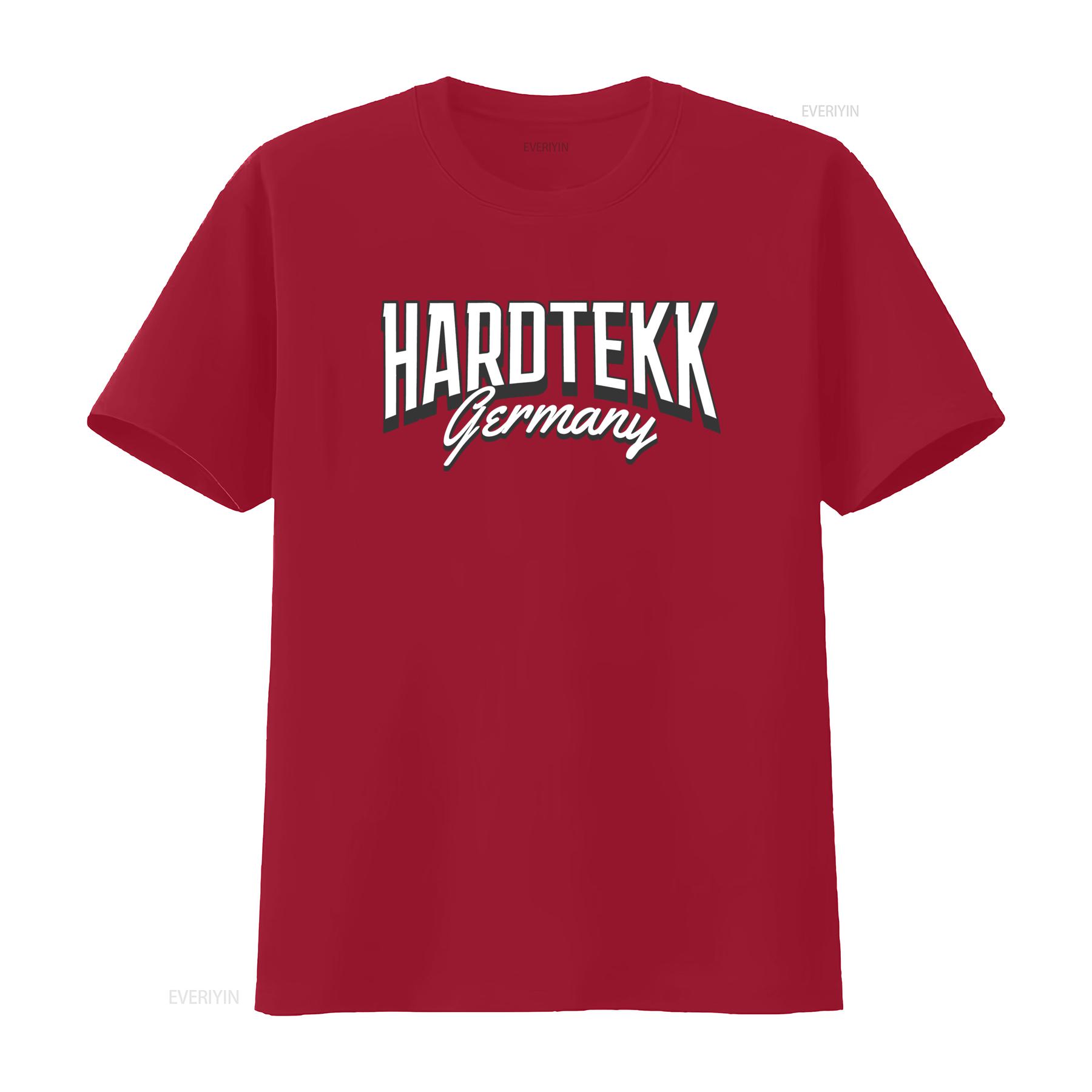 

HARDTEKK Germany Techno Tekk Rave Fashion Streetwear Black T Shirt Stylish and Trendy for Lovers vintage Washed Breathable S
