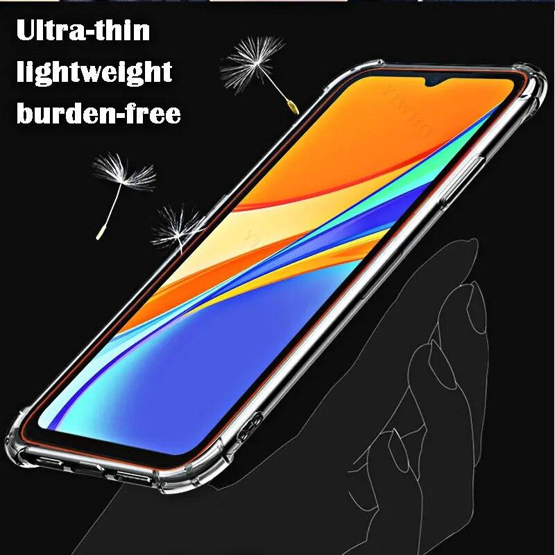 Soft Silicone Shockproof Clear Case for Xiaomi Redmi 9C TPU HD Transparent Cover Shell for Redmi 9C 6.53" M2006C3MG Anti-Scratch