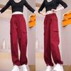 Pantaloni da Lavoro a Vita Alta Gamba Larga da Donna - Stile Americano, Primavera/Estate 2026, Alla Moda, Morbidi, Modellanti, Casual.
