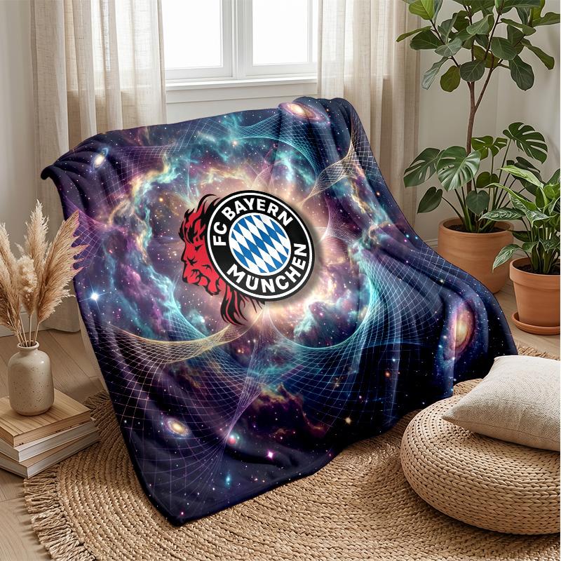 Bayern Munich Theme Blanket Soft Flannel Blanket Plush Throw Blanket Cozy Sofa Bed Blanket for Home Decor