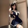 Qqnyos Uniform Female Strap Onesie Skirt Pure Desire Underwear Campus Bunny Uniform Sexy Nightdress