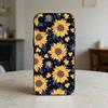 Sunflower Blossoms Phone Case Silicone Black Soft For IPhone 17,16,15,14,13,12,11,SE,Plus Pro Max