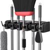 Wall Mounted Mop Fixed Clip Strong Grip Bathroom Broom Hanger Mop Holder  Storing Mops