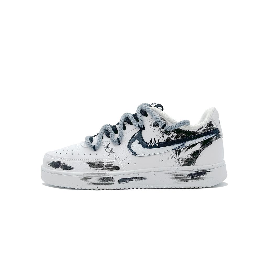 Nike Court Vision Gothic Angel Leather Slip Resistant Cushioning Abrasion Resistant Low top Skateboard Shoes Unisex DH2987-101(team916-)