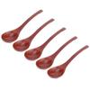 5PCS Japanese Style Wood Spoon Long Handle Soup Spoons Household Tableware Kitchen Tools