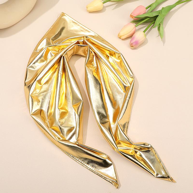 

Шляпа-платок из ПУ кожи Женская Летняя Y2k Квадратный платок Хип-хоп Бандана Корейская Серия Универсальная Повязка Платок для волос