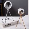 Simple Triangle Crystal Ball Base Gold/Silver Sphere Display Stand  Desktop Ornaments