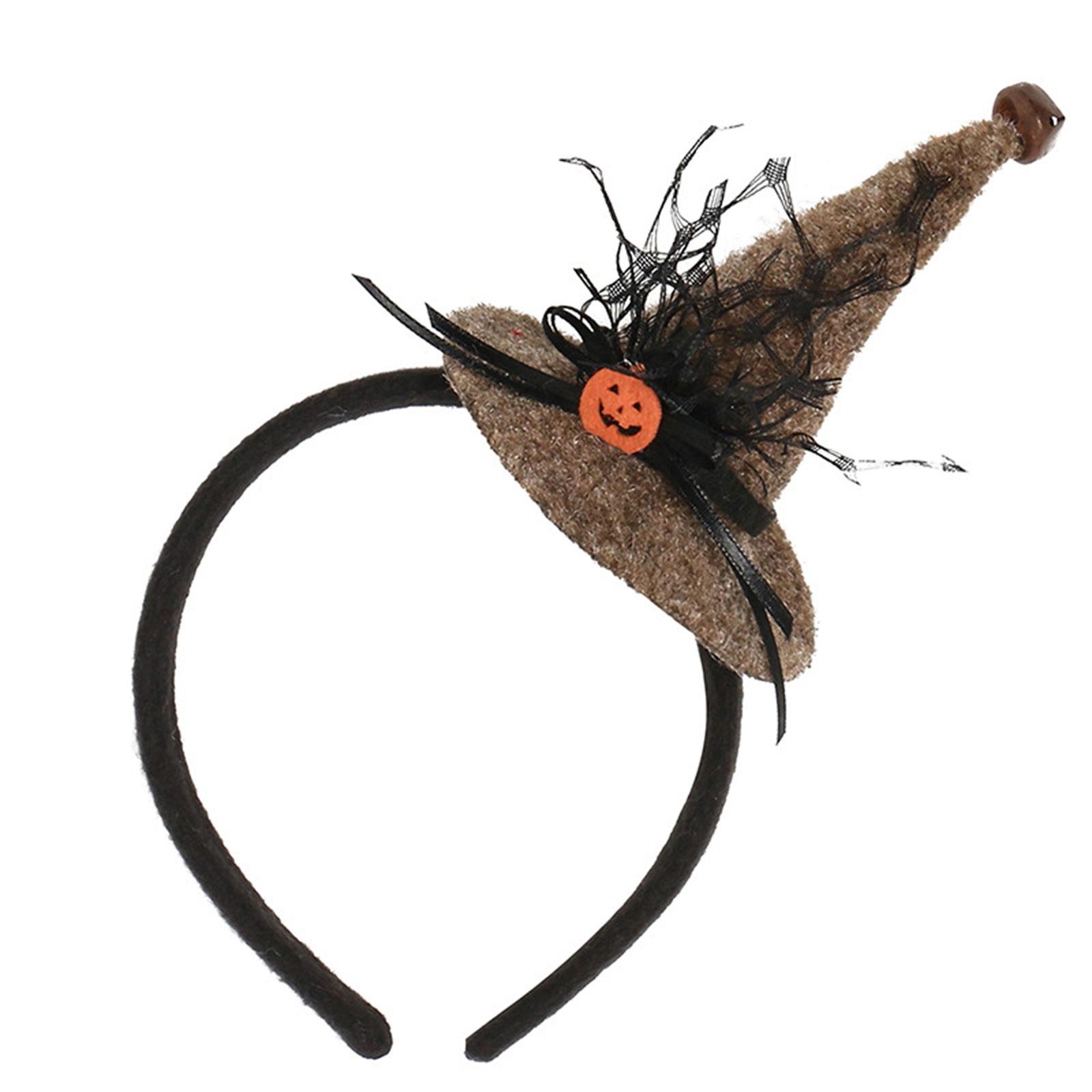 

Adjustable Witch Headband Practical Halloween Party Decoration Costume Headpiece For Women Men Children кофейный