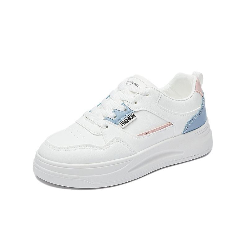 Spring White Shoes New Style of Female Students' Thick-soled High-rise Sports Shoes Casual Shoes