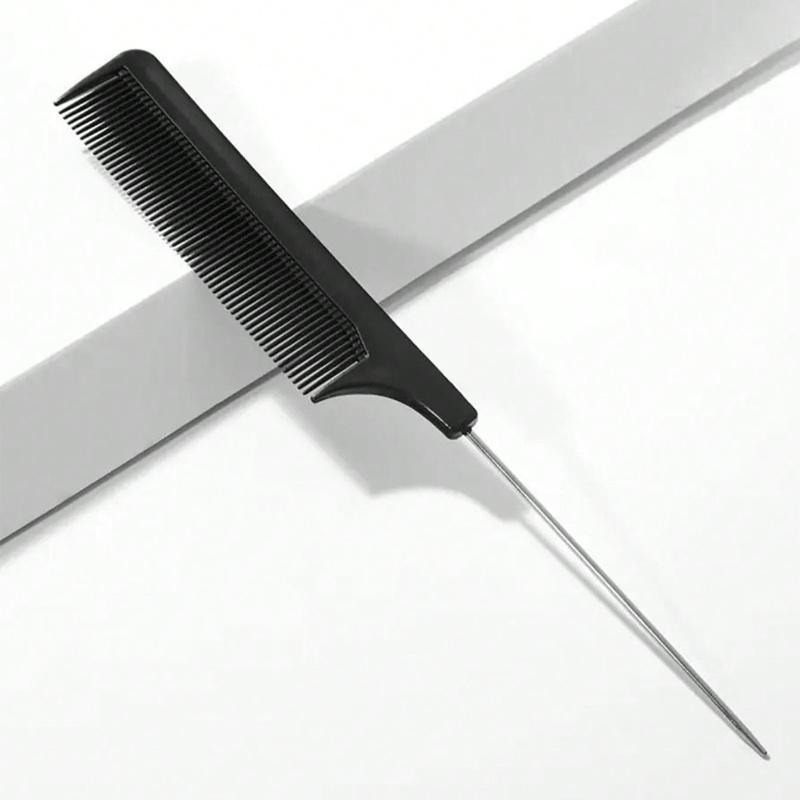 Tail Comb, A Steel Pin-Shaped Protruding Hair Dye Comb - Hair Salon Designed Hair Comb with Haircut Partitioning and Pointed Tail Design