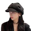 Yunduo Hat Women's Autumn and Winter New Style Folded Face Revealing Small Octagonal Hat Travel Versatile Casual Korean Style Woolen Beret