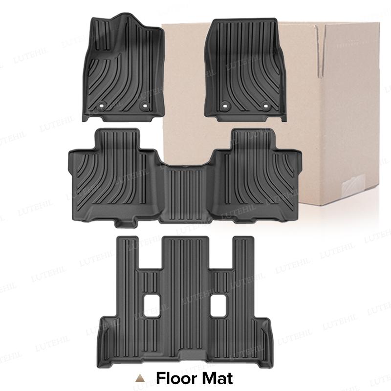 LUTEHIL For Toyota Sequoia 2025 2025 2025 All-Weather TPE Floor Mat Trunk Mat Carpet Cover Auto Interior Protector Accessories