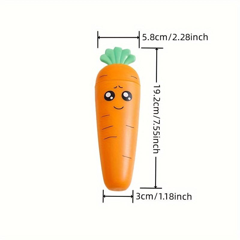 1 set of creative cartoon carrot tableware, children's fork and spoon with handle, portable children's tableware