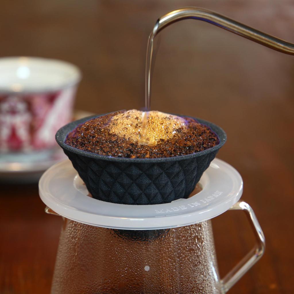 Hasami Ware Ceramic Coffee Filter, Ekubo One Drip, Single Cup, Black, Ek-00007, No Paper Filter Required, Easy To Clean