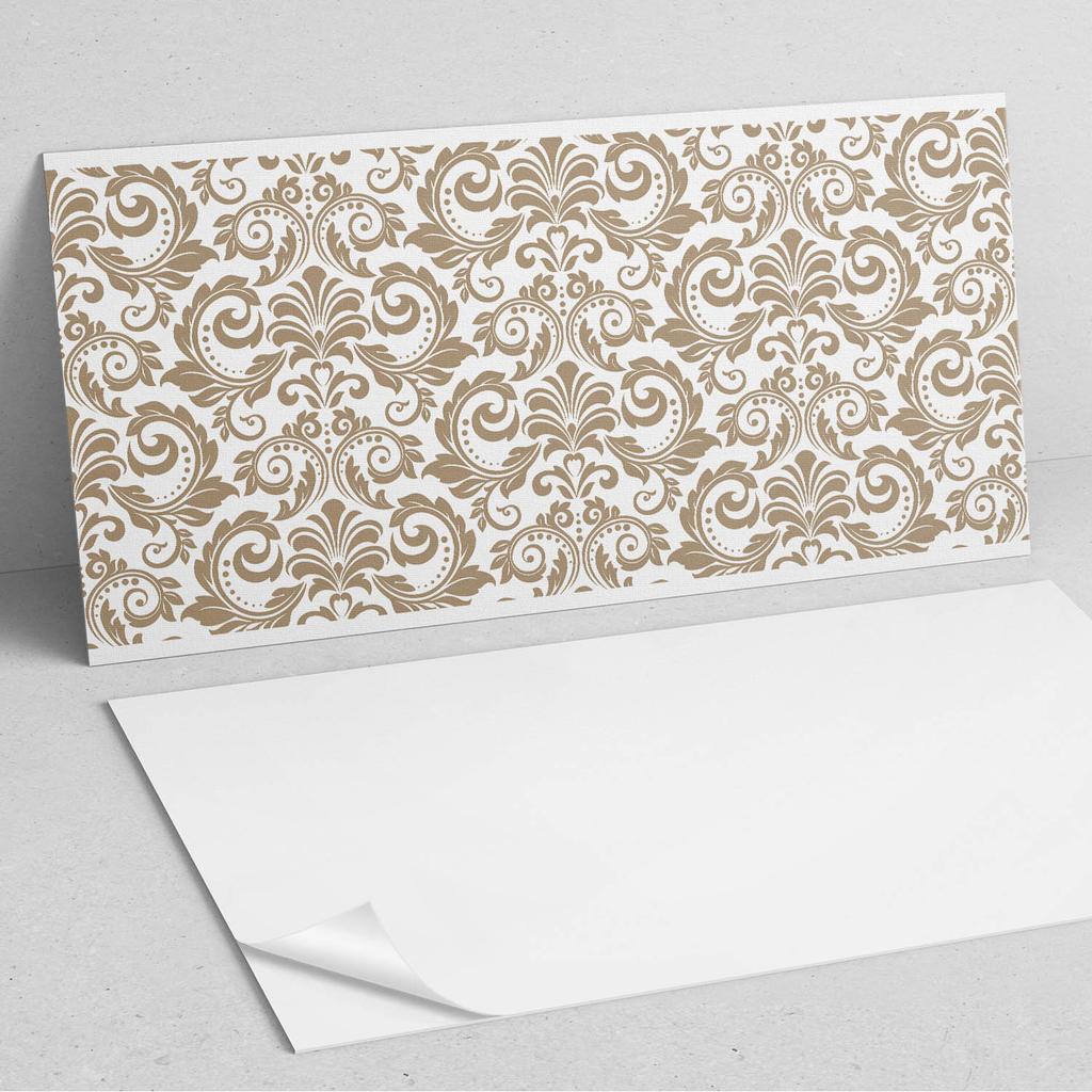 Vinyl Panel With A Motif For Easy Wall Transformation 100x50 Cm Plant Pattern With Ornaments