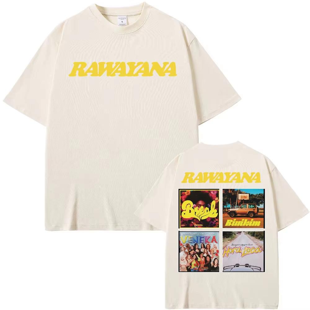 Band Rawayana Album Tour Cover T-shirt for Men Women Harajuku Hip Hop High Street T Shirts Cotton Comfort Oversized T-shirt