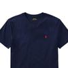 Polo Ralph Lauren T-Shirt Loose Fit Small Pony Embroidered V-Neck Short Sleeve Kids Tops Navy-Blue 323832906009-NAVY
