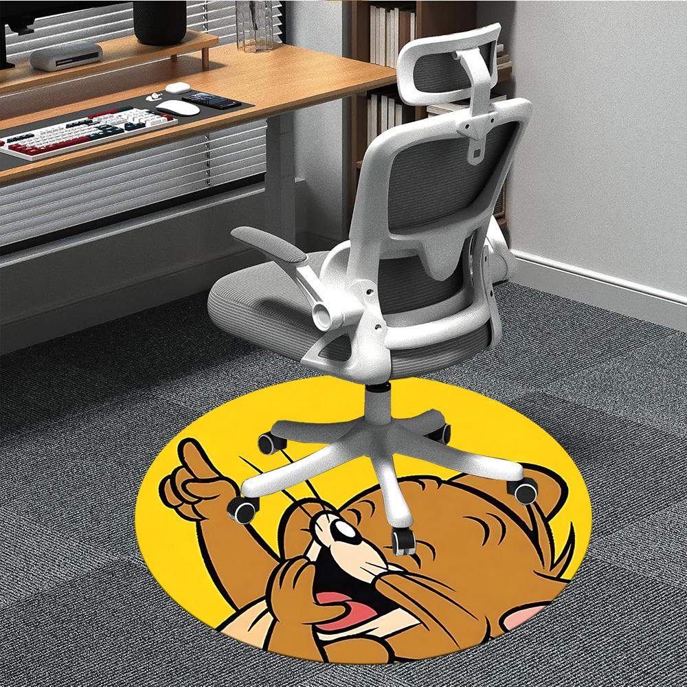 

1pc Tom Jerry Office Round Area Rug,Bedroom Living Room Home Decor, Room Deco a1016134 80cm by 80cm