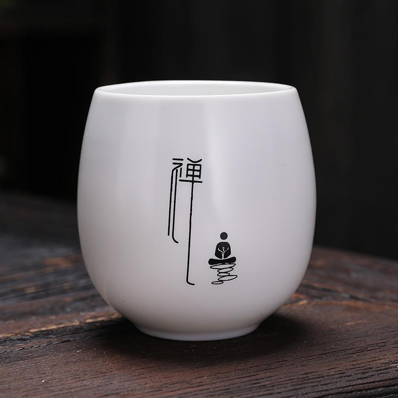 Ceramic Single Cup Coffeeware Teaware Kung Fu Tea Accessories Cups Kitchen Dining Bar Home Garden