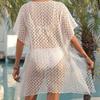 Women's Sexy See Through Lace Irregular Beach Bikini Smock with Strappy Dress