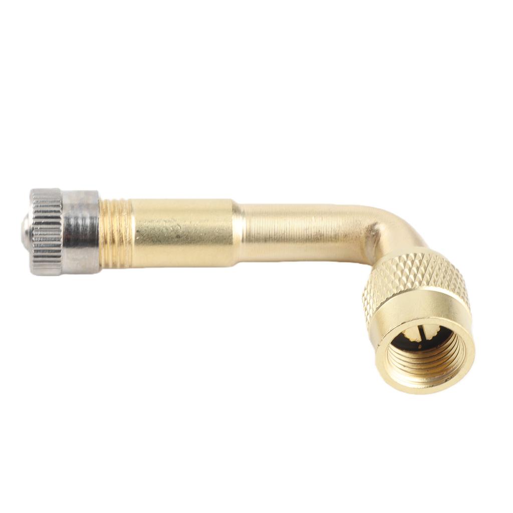 Metal Dust , sy Installation, 90 Degree Brass Tyre Valve Extension for Auto Car Tire Maintenance