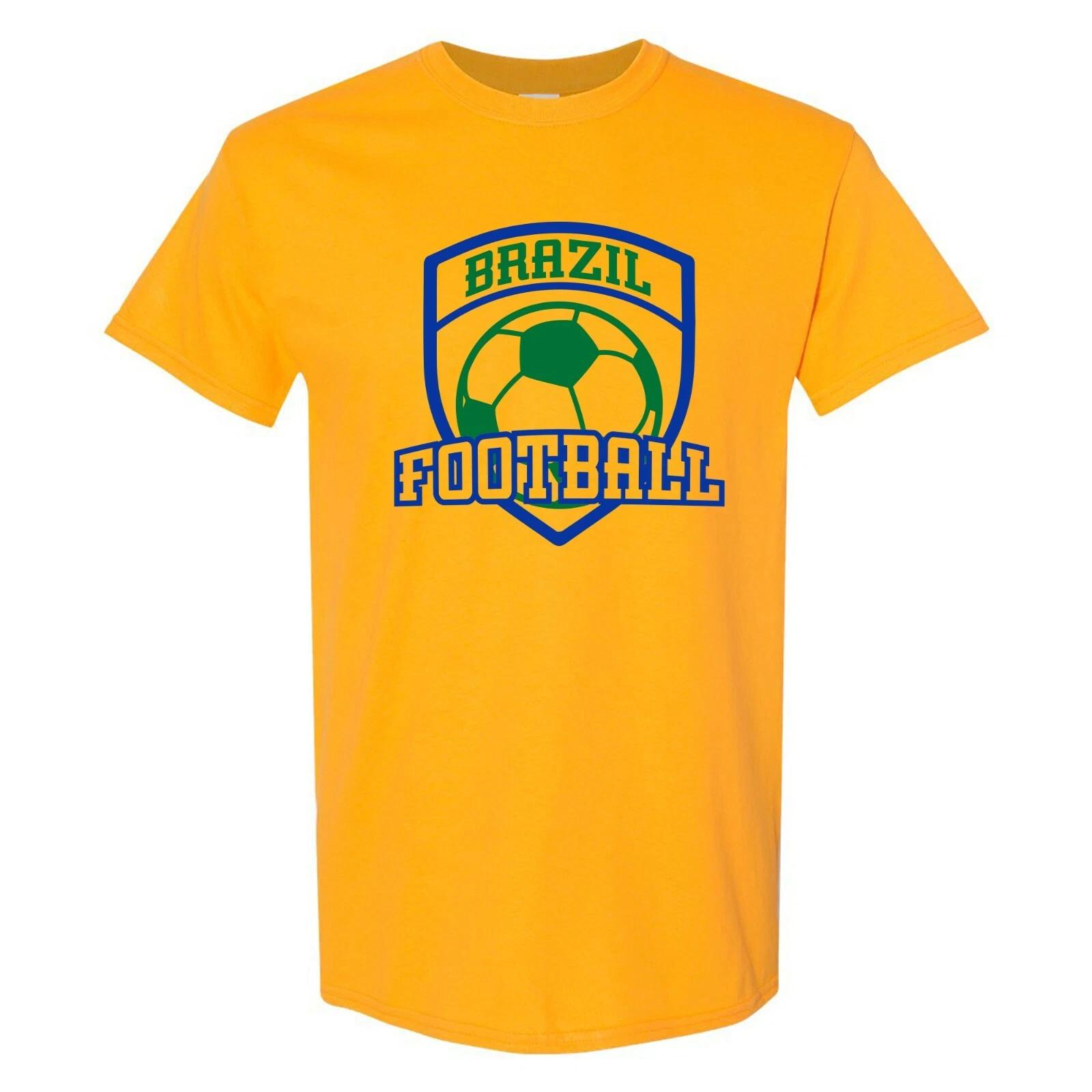 Бразилия Футбол - Футбольная Спортивная Соревновательная Футболка - Золотой S