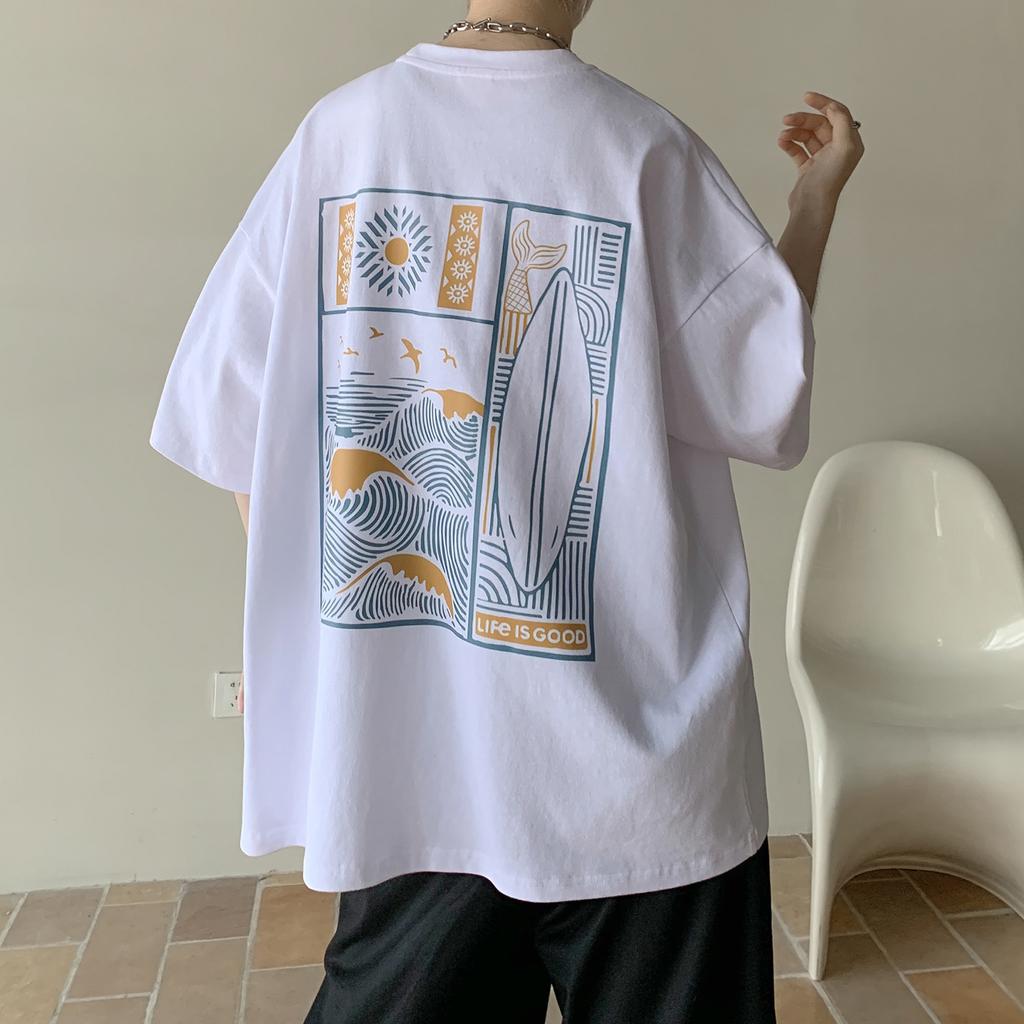 Privathinker Oversized Men's Graphic Tees Short Sleeve Fashion T-shirts Hip Hop Streetwear Drop Shoulder Male Casual Tops
