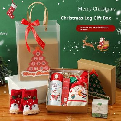 Thermosbecher Weihnachtsgeschenkbox Set Schal & Socken für Praktische Feiertags-Firmengeschenke Gastgeschenke Festliche Geschenkverpackung