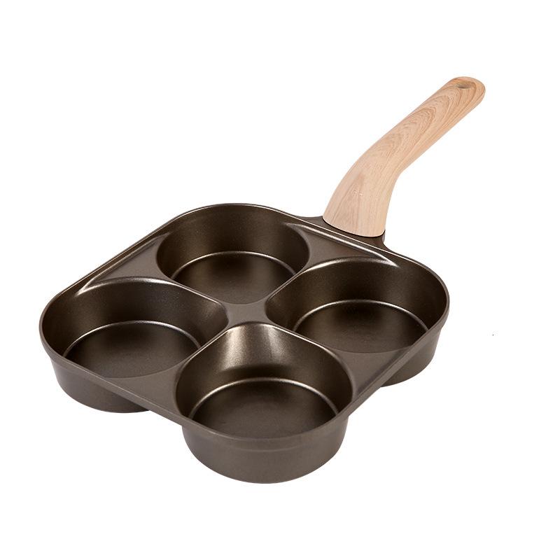 "Non-Stick Maifan Stone Omelette Pan - 4-Hole Mini Breakfast and Pancake Pan"