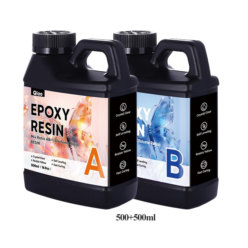 Anti-Yellowing Crystal Clear Epoxy Resin – 1:1 Easy Mix, Bubble-Free Epoxy Resin for Resin Art, Jewelry & Casting Projects