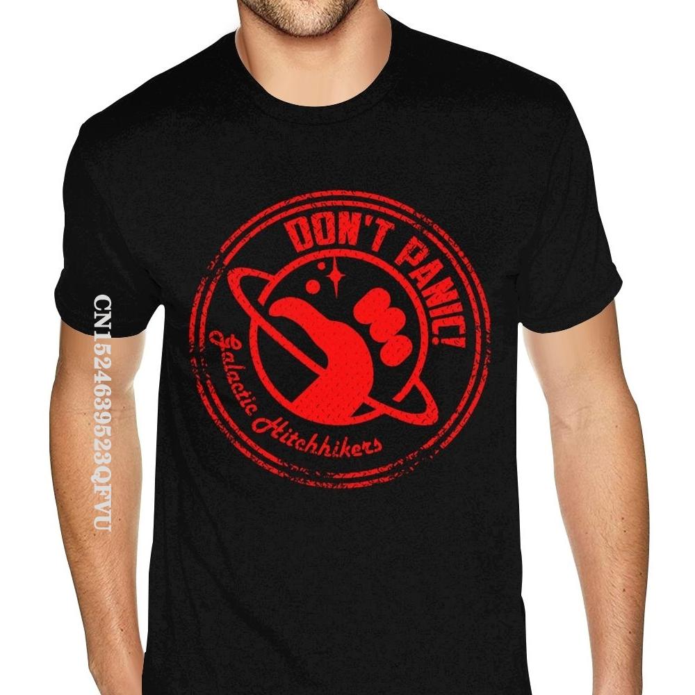 

Cheap Galactic Hitchhikers Grate Guide To The Galaxy Tshirt Men s Custom Printing Short Sleeves Heavy Cotton Black T Shirts 5XL різнокольоровий