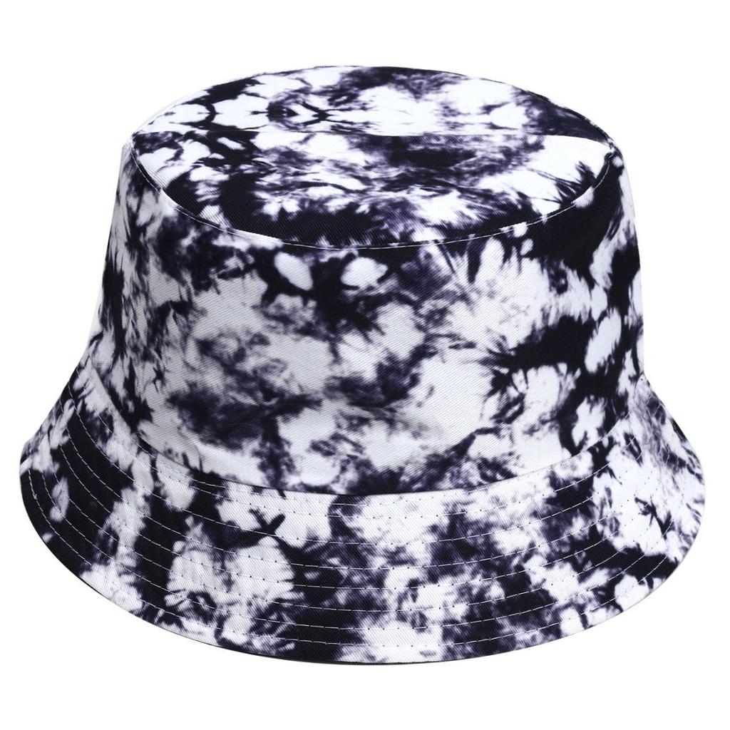 Europejsko-Amerykański Kapelusz Bucket Tie-Dye Chroniący Przed Słońcem: Dwustronny Design Graffiti dla Mężczyzn i Kobiet