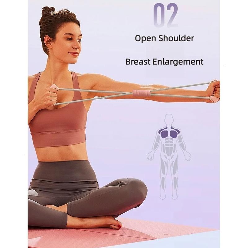 Tensioner Yoga Bands Exercise Stretch Itness Equipment Figure Elastic Pull Rope for Slimming Multi-Function Straps Band