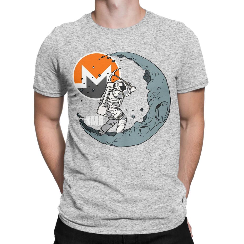 Monero Xmr Moon Unisex Mining Crypto Cryptocurrency Funny Graphic 100 Cotton Tshirt Monero Xmr Tees Tops For Unisex