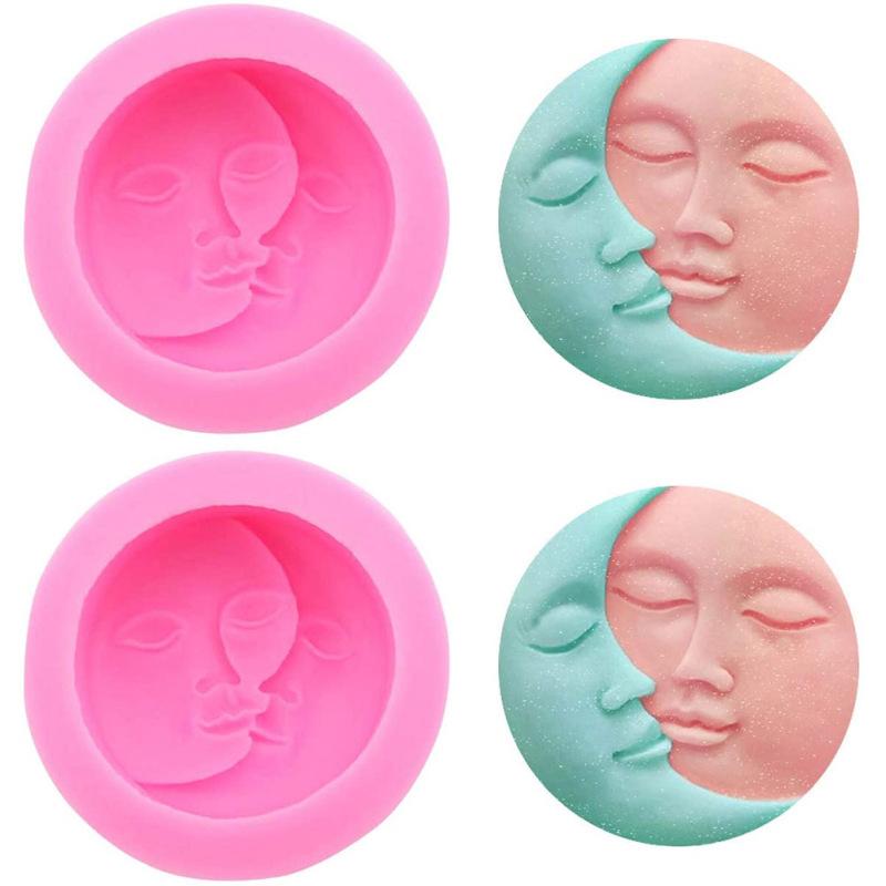 Silicone Moon Face Molds for Soap Making DIY Handmade Bath? Lotion Bar