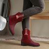 Fall/Winter New Arrival Plus Size Chunky Heel Round Toe Mid-Calf Vintage Cigarette Boots for Women