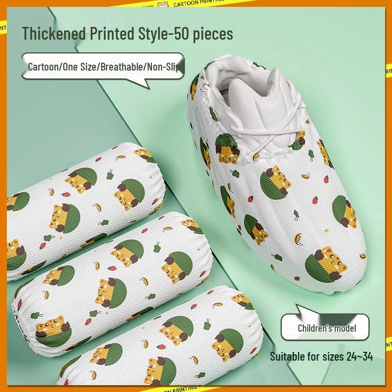 Disposable Shoe Covers - Thickened Non-Woven, Wear-Resistant, Ideal for Indoor Use In Computer Rooms or by Students.